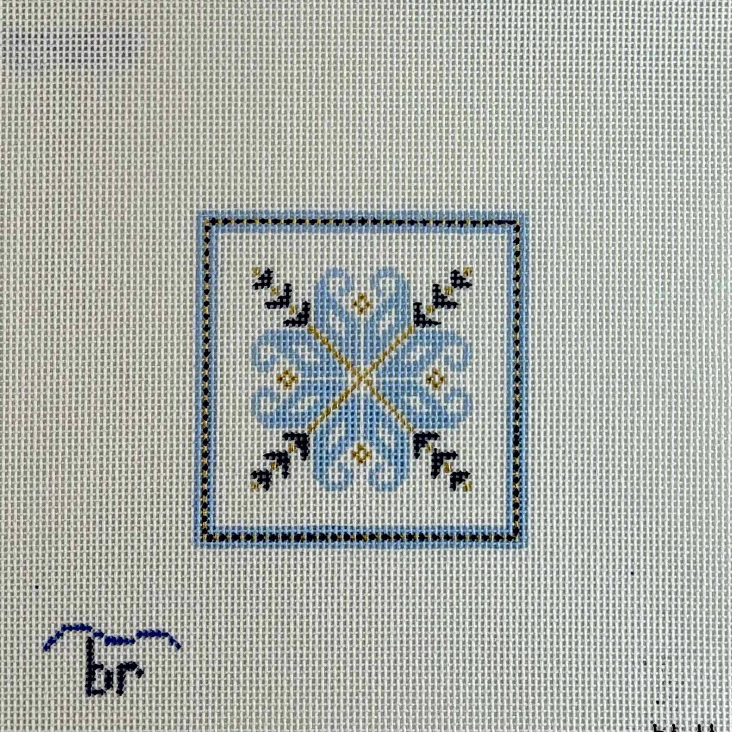 Nordic Square - Blue/Gold