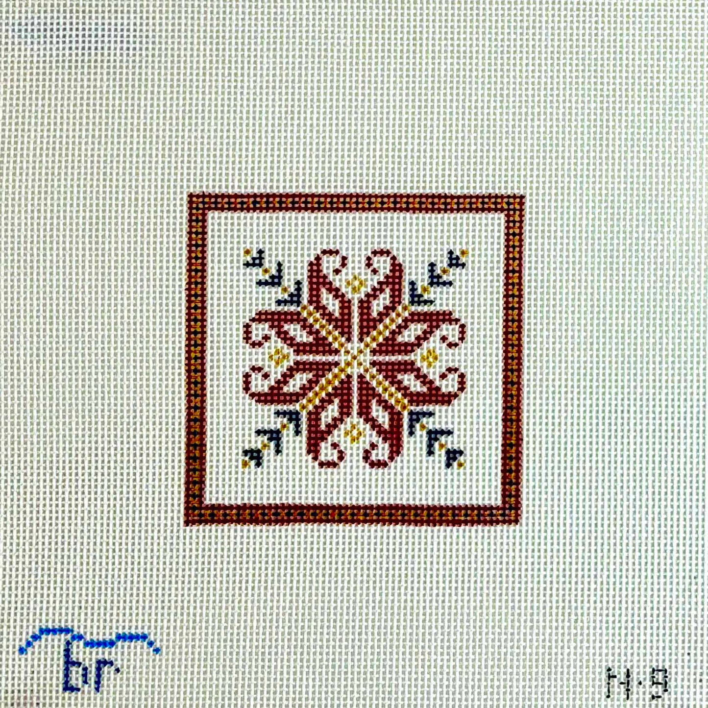 Nordic Square - Red/Blue