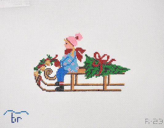 Festive Sled - Girl